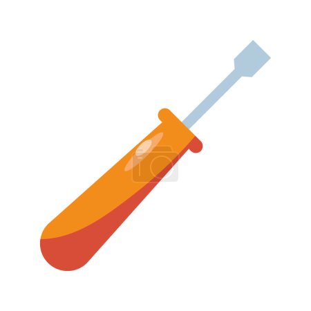 Illustration for Screwdriver handle tool isolated icon - Royalty Free Image