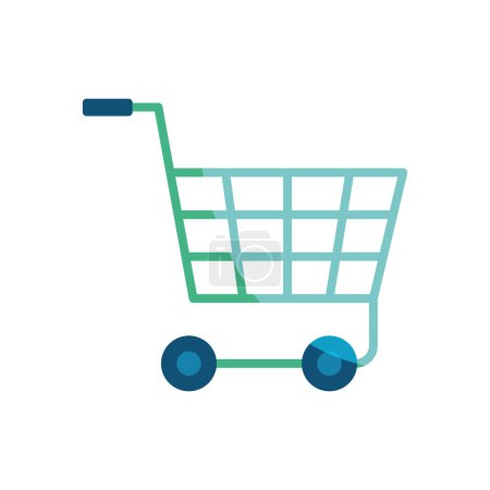 Illustration for Shopping cart market isolated icon - Royalty Free Image