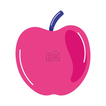 Téléchargez les illustrations : Icône de pomme juteuse fraîche isolé - en licence libre de droit