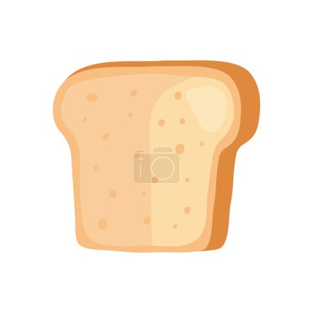 Illustration for Fresh organic wheat bread icon isolated - Royalty Free Image