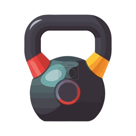 Illustration for Strength symbolized by heavy metal gym equipment icon isolated - Royalty Free Image