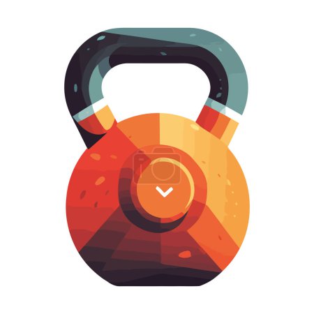 Illustration for Heavy weight kettlebell icon isolated - Royalty Free Image