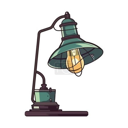 Illustration for Antique lantern decoration design icon isolated - Royalty Free Image