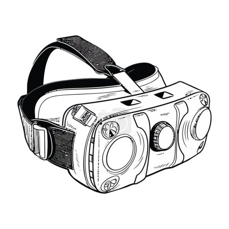 Illustration for Virtual reality helmet technology icon isolated - Royalty Free Image