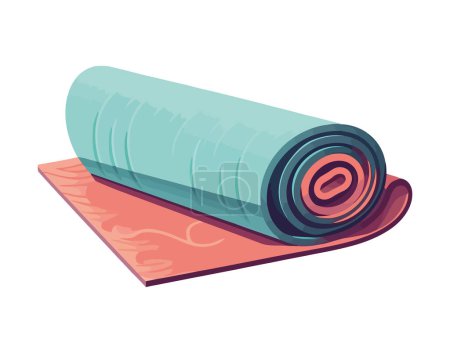 Téléchargez les illustrations : Équipement de yoga isolé icône vectorielle isolé - en licence libre de droit