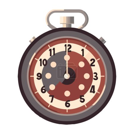 Illustration for Countdown symbol on clock face for deadline reminder icon - Royalty Free Image