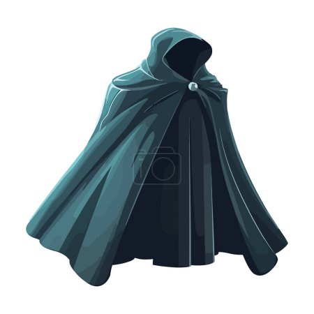 Illustration for Costume cape heroes icon isolated - Royalty Free Image