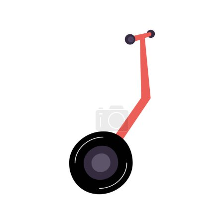 Ilustración de Monopatín eléctrico de dos ruedas sobre blanco - Imagen libre de derechos