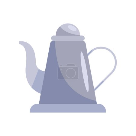Illustration for Metal coffeemaker design over white - Royalty Free Image
