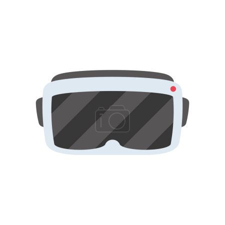 Photo for Futuristic cyborg goggles over white - Royalty Free Image