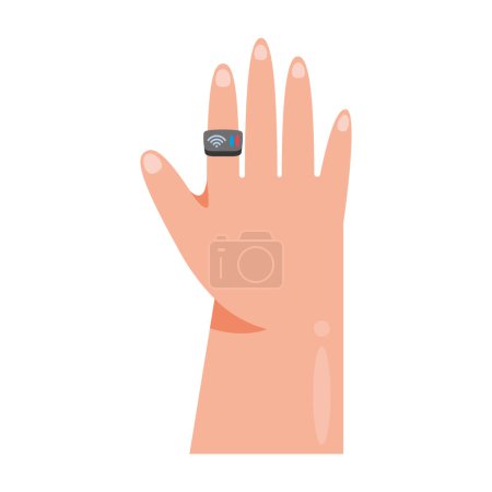 Illustration for Hand with a ring over white - Royalty Free Image