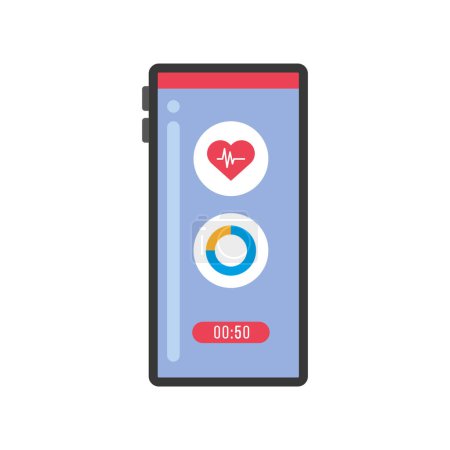 Téléchargez les illustrations : Illustration smartphone moderne conception de l'équipement de santé - en licence libre de droit