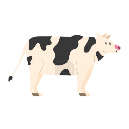Illustration for Cute cow design over white - Royalty Free Image