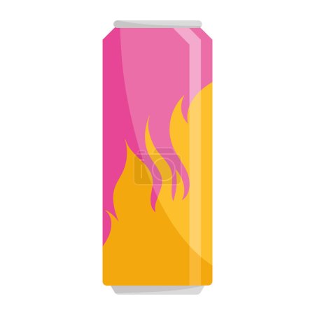 Illustration for Flame drink symbol isolated on yellow over white - Royalty Free Image