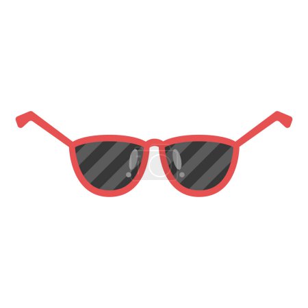 Téléchargez les illustrations : Red sunglasses design over white - en licence libre de droit