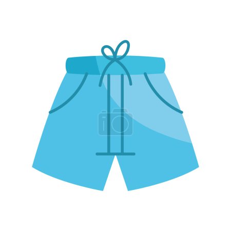 Ilustración de Diseño de pantalones cortos azules sobre blanco - Imagen libre de derechos