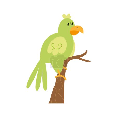 Téléchargez les illustrations : Oiseau souriant avec bec sur blanc - en licence libre de droit