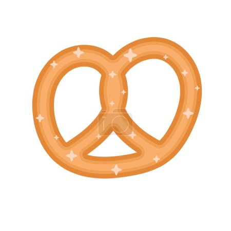 Ilustración de Diseño crujiente pretzel sobre blanco - Imagen libre de derechos