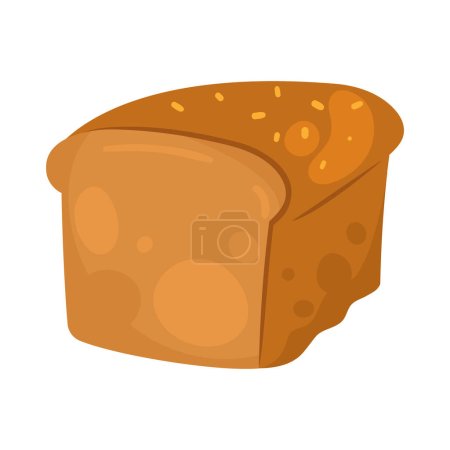 Illustration for Freshly baked bread over white - Royalty Free Image