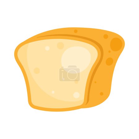 Téléchargez les illustrations : Conception de pain fraîchement cuit sur blanc - en licence libre de droit