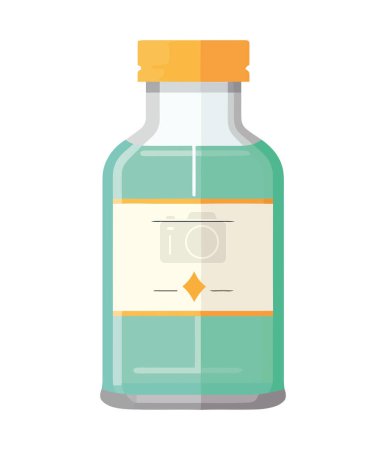 Téléchargez les illustrations : Symbole de soins de santé, icône de bouteille de médicament isolé - en licence libre de droit