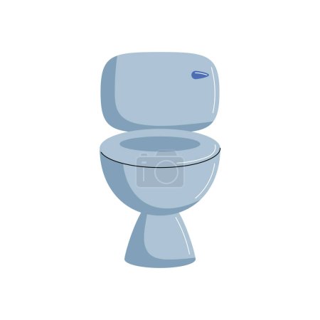 Illustration for Clean toilet seat symbol of hygiene over white - Royalty Free Image