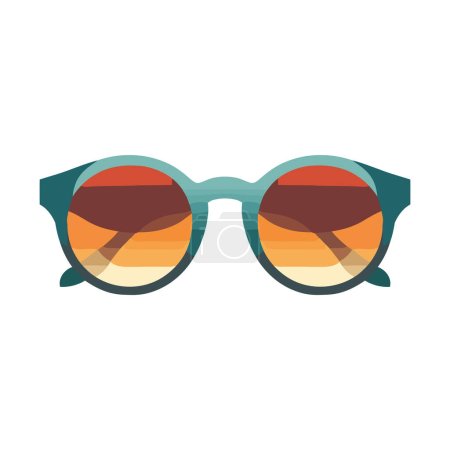 Ilustración de Moda de verano Sombras y gafas para la vista sobre blanco - Imagen libre de derechos
