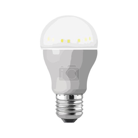 Illustration for Innovative energy efficient bulb illuminates over white - Royalty Free Image