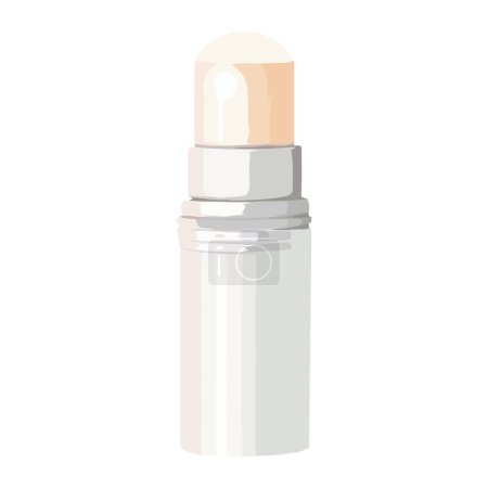 Illustration for Shiny lipstick tube over white - Royalty Free Image