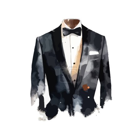Illustration for Elegant groom suit over white - Royalty Free Image