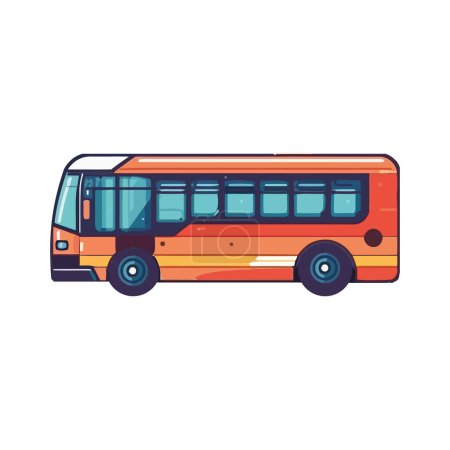 Illustration for Yellow school bus delivering education in motion isolated - Royalty Free Image