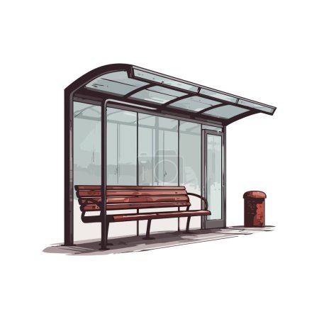 Téléchargez les illustrations : Illustration vectorielle de design de transport moderne d'un siège isolé - en licence libre de droit