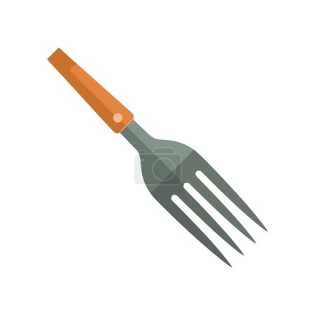 Illustration for Kitchen fork design over white - Royalty Free Image