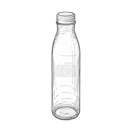 Illustration for Transparent plastic bottle over white - Royalty Free Image