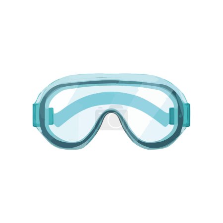 Illustration for Blue snorkel and goggles for underwater adventure isolated - Royalty Free Image