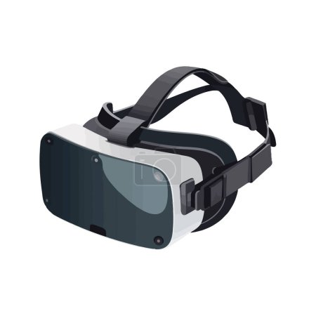 Ilustración de Gafas de realidad virtual futuristas sobre blanco - Imagen libre de derechos