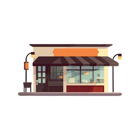Illustration for Modern vector design of a city storefront isolated - Royalty Free Image