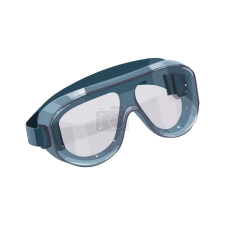 Ilustración de Diseño moderno de gafas de sol, lente azul, ilustración vectorial aislada - Imagen libre de derechos