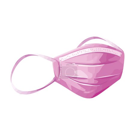 Illustration for Protective pink mask over white - Royalty Free Image