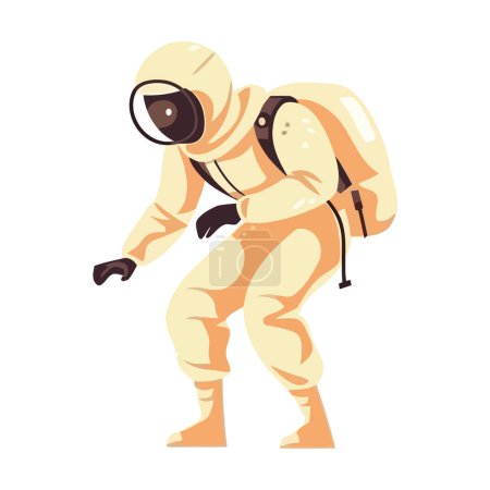 Téléchargez les illustrations : Illustration de design astronaute sur blanc - en licence libre de droit