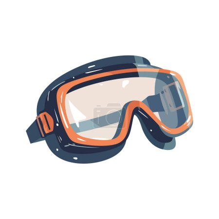 Illustration for Safety goggles illustration over white - Royalty Free Image
