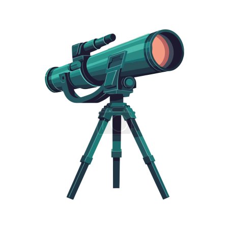 Illustration for Colored telescope design over white - Royalty Free Image