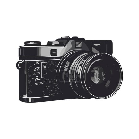 Illustration for Modern camera design over white - Royalty Free Image
