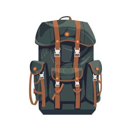 Illustration for Hiking backpack illustration design over white - Royalty Free Image