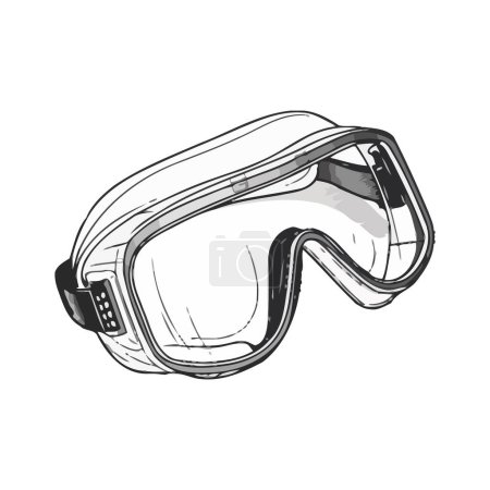 Illustration for Swimming goggles design over white - Royalty Free Image