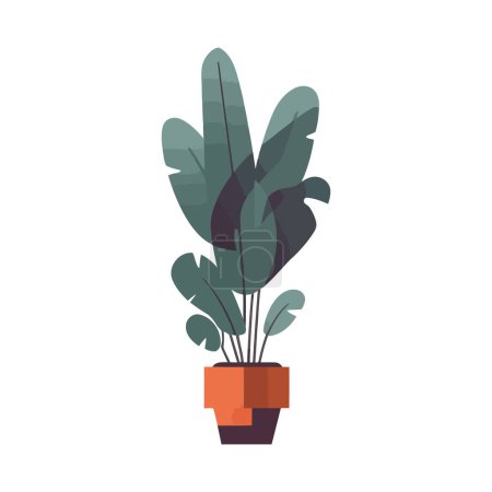 Illustration for Potted plant design over white - Royalty Free Image