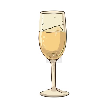 Ilustración de Diseño de vino de cristal sobre blanco - Imagen libre de derechos