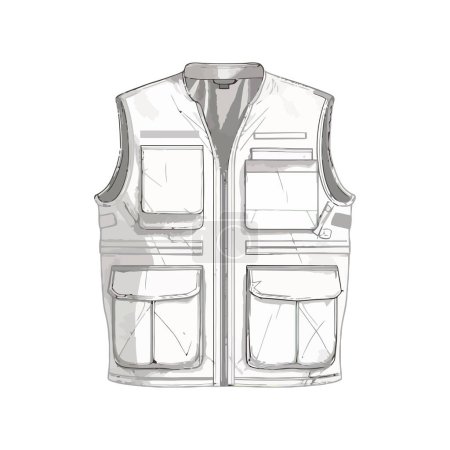 Illustration for Modern military jacket for man over white - Royalty Free Image