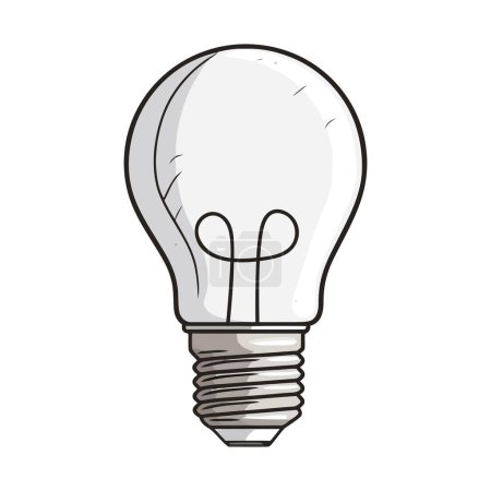 Téléchargez les illustrations : Conception efficace de l'ampoule sur blanc - en licence libre de droit