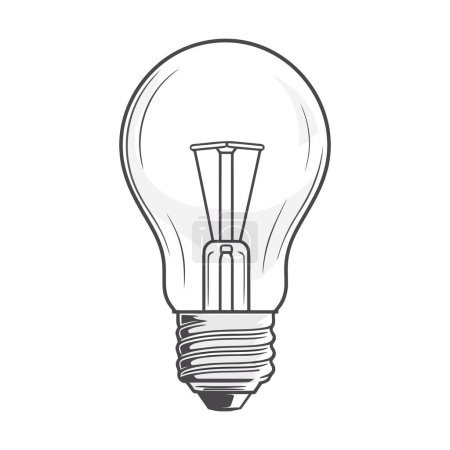 Téléchargez les illustrations : Ampoule desing illustration sur blanc - en licence libre de droit